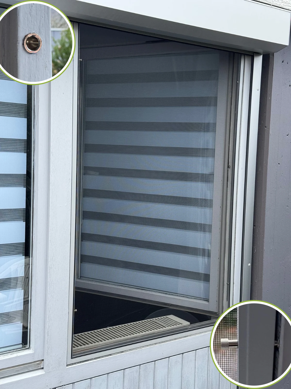 GFS Spannrahmen WOOD - Insektenschutz für Holzfenster mit Federstift